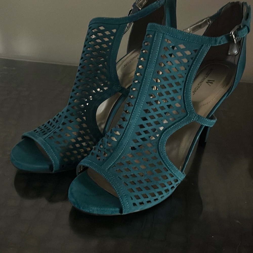 New Dark Teal Worthington Cage Heels